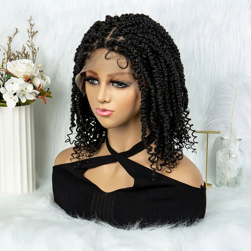 Fashion Women's Braided Wig 9*6 Lace Knotless Boxed Short Bob