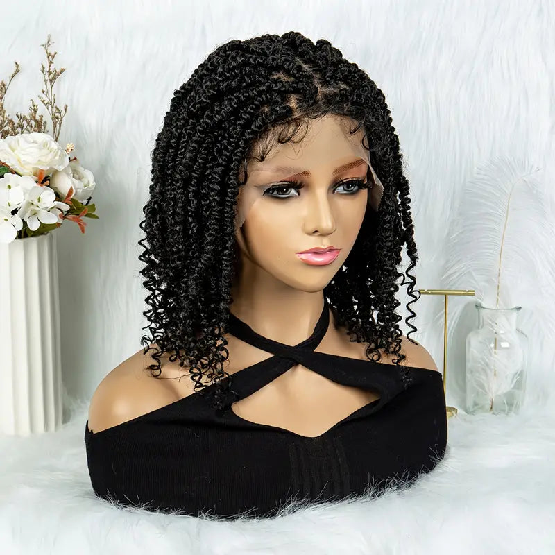 Fashion Women's Braided Wig 9*6 Lace Knotless Boxed Short Bob