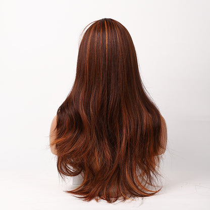 Flame Orange Long Curly Wig