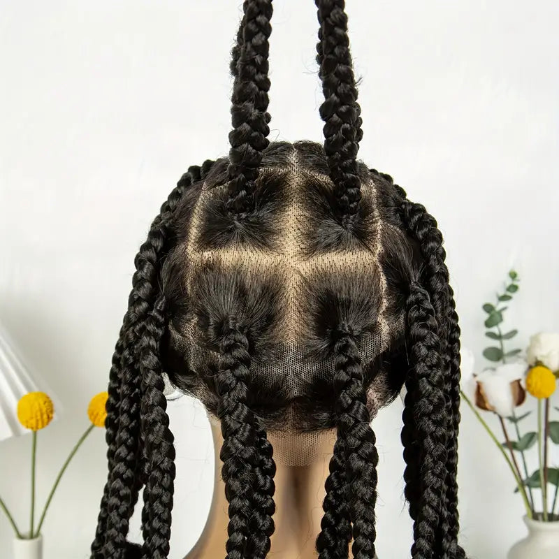 Full Double Lace Front Box Braided Wigs Knotless Cornrow Braids