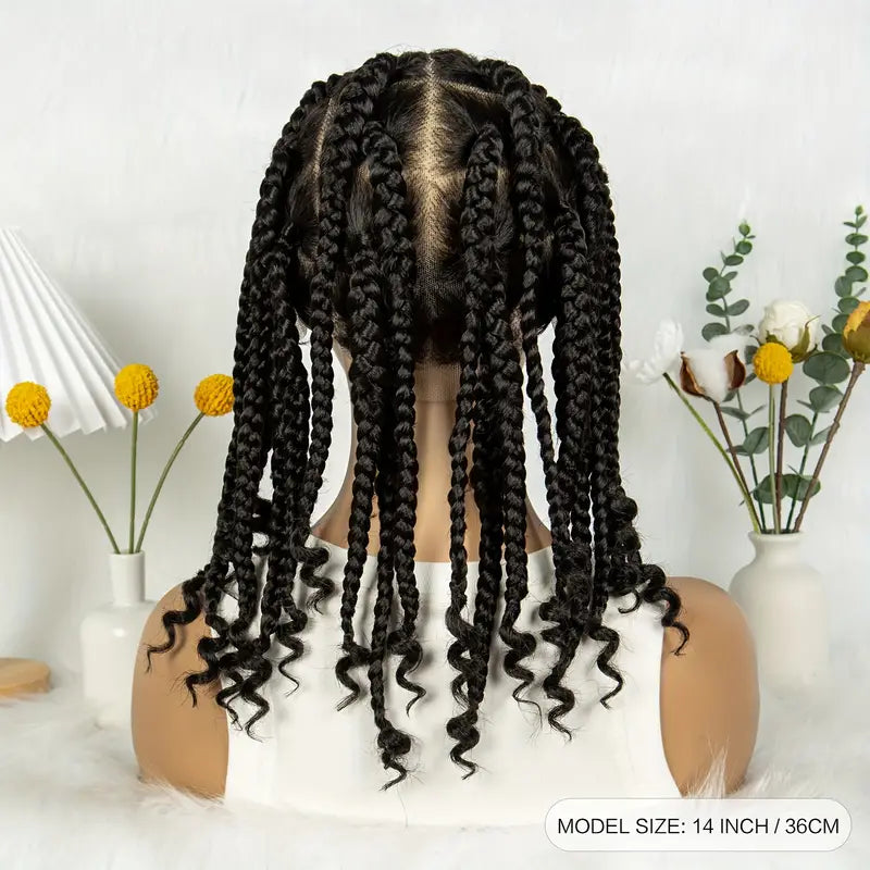 Full Double Lace Front Box Braided Wigs Knotless Cornrow Braids