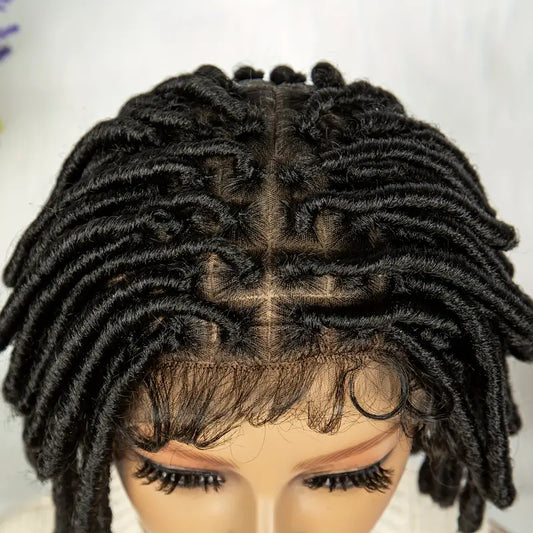 Full Double Lace Front Box Braided Wigs Knotless Cornrow