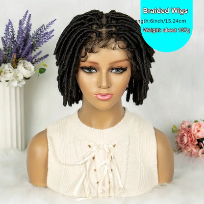 Full Double Lace Front Box Braided Wigs Knotless Cornrow