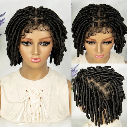 Full Double Lace Front Box Braided Wigs Knotless Cornrow