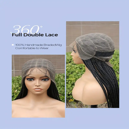 Full Lace Handmade Lace Front Wig - Majestic Extra Long Tail Curly Braids