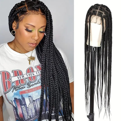 Full Lace Handmade Lace Front Wig - Majestic Extra Long Tail Curly Braids