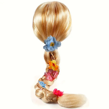 Girls' Enchanting Blonde Princess Wig with Tiara, Flower & Butterfly Pins