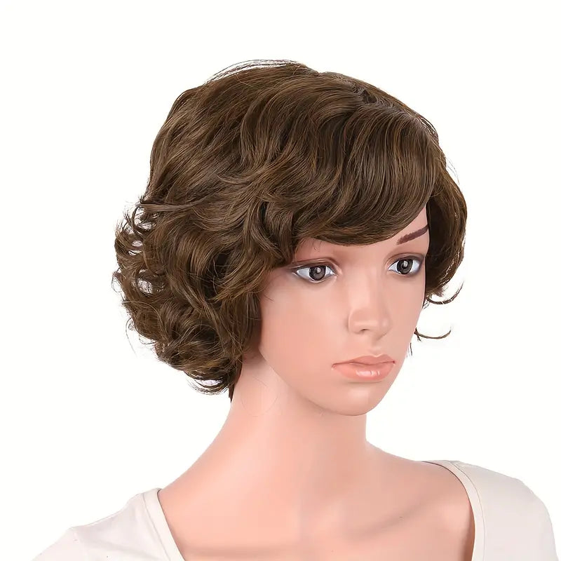 Special Elderly Short Curly Fashion Wig