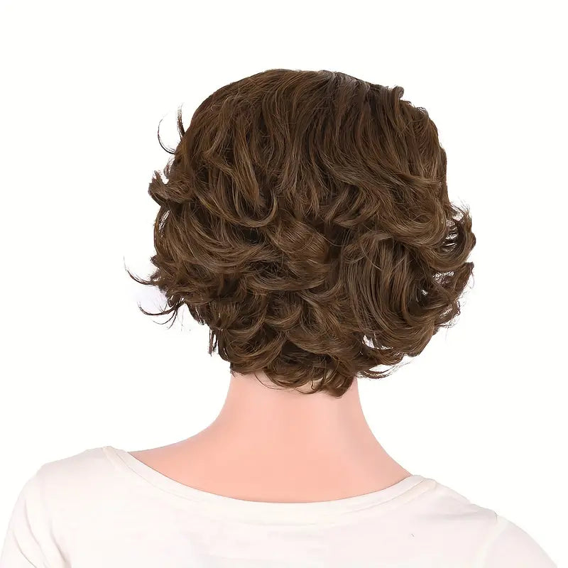 Special Elderly Short Curly Fashion Wig