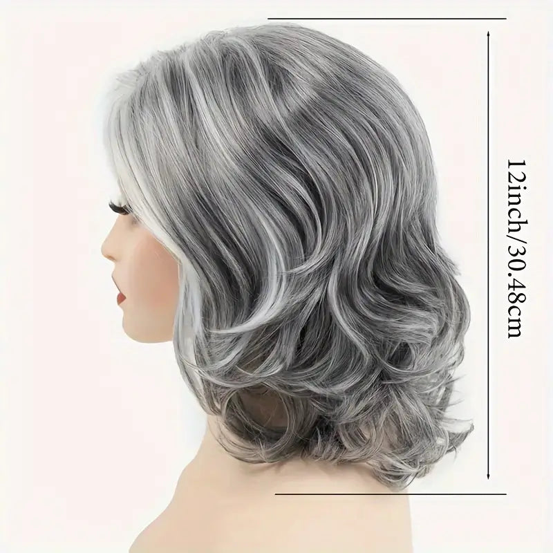 "Glamour Gray" Elegant Grey Wig for Women