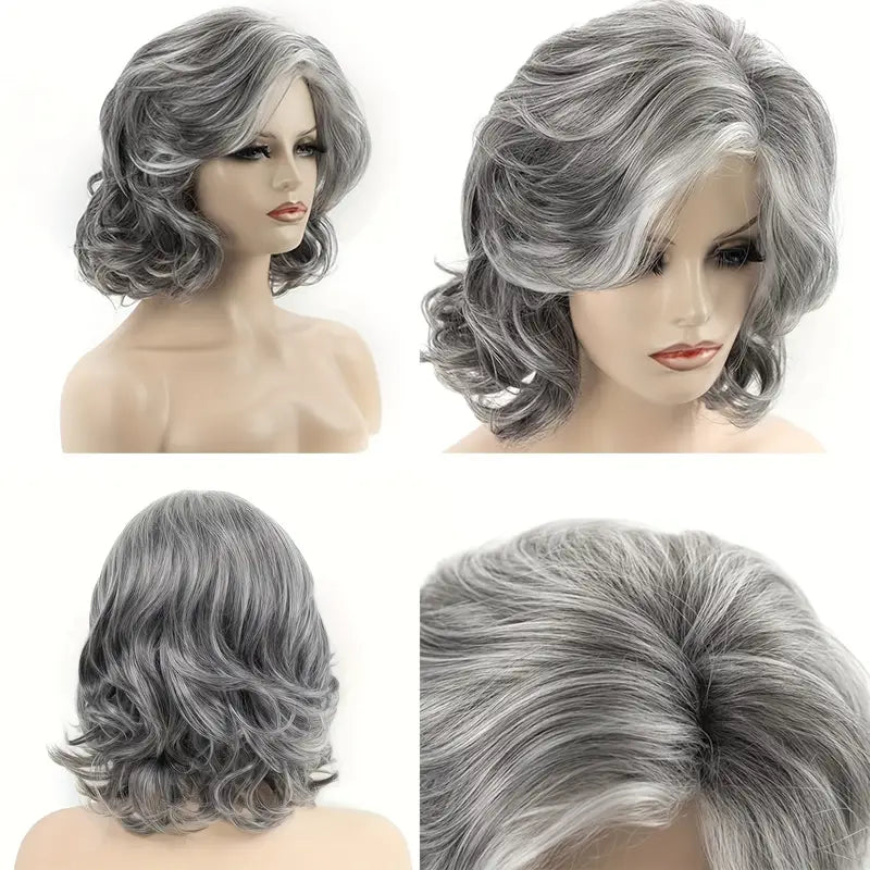 "Glamour Gray" Elegant Grey Wig for Women