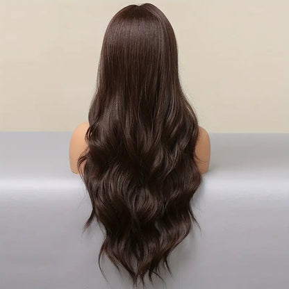 Gueless Synthetic Hair Long Wavy Wig - Ombre Brown/Blonde