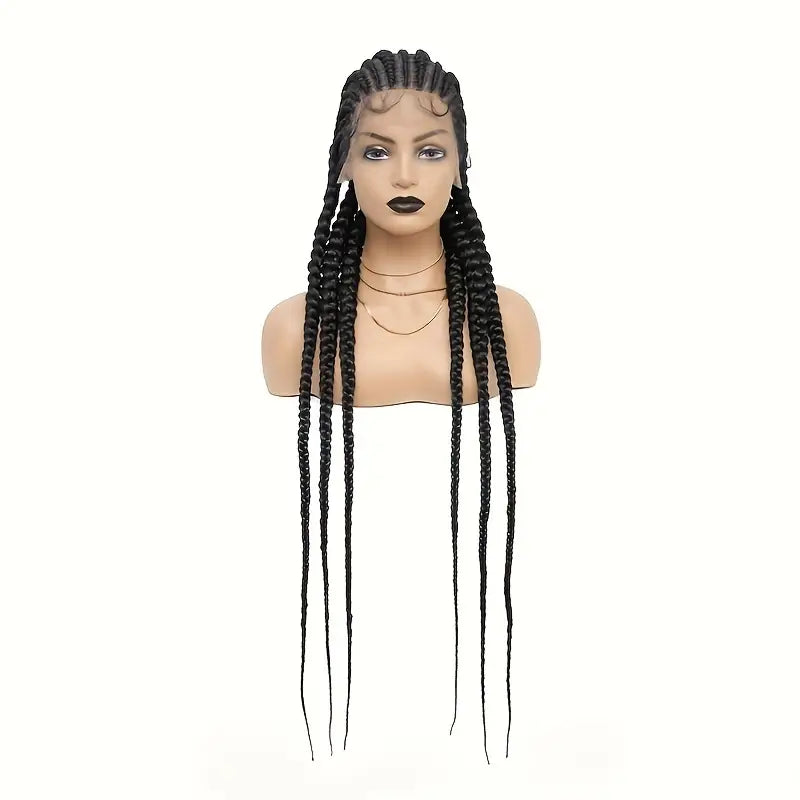 Jumbo Full Lace Front Braids Wig Knotless Cornrow Braided