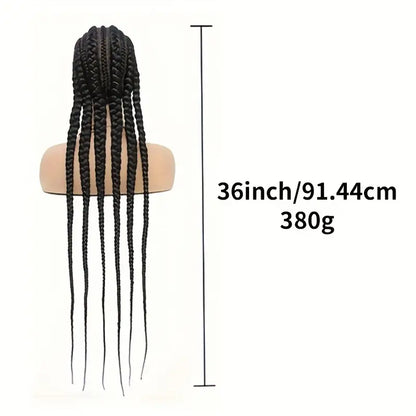 Jumbo Full Lace Front Braids Wig Knotless Cornrow Braided