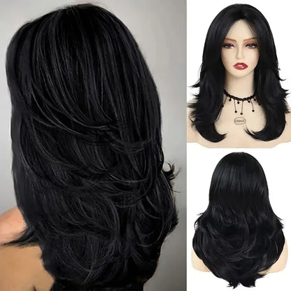 Layered Long Wavy Synthetic Wig - Elegant & Beginner-Friendly