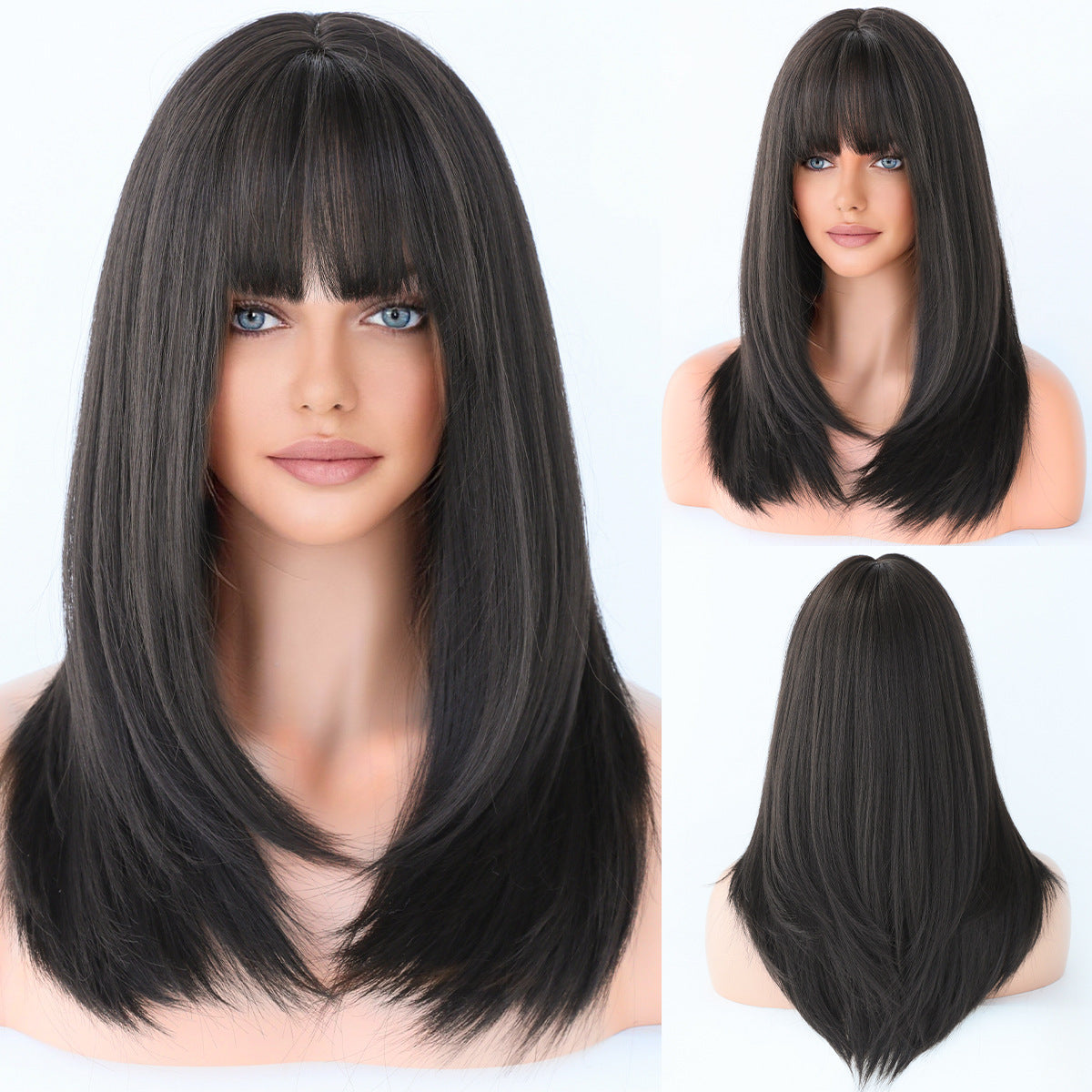 Long Straight Wig European - American Style