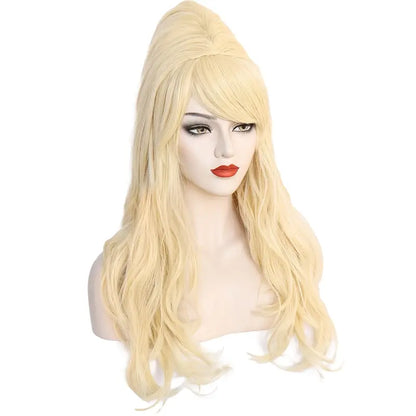 Long Wavy Blonde Big Bouffant Beehive Wig