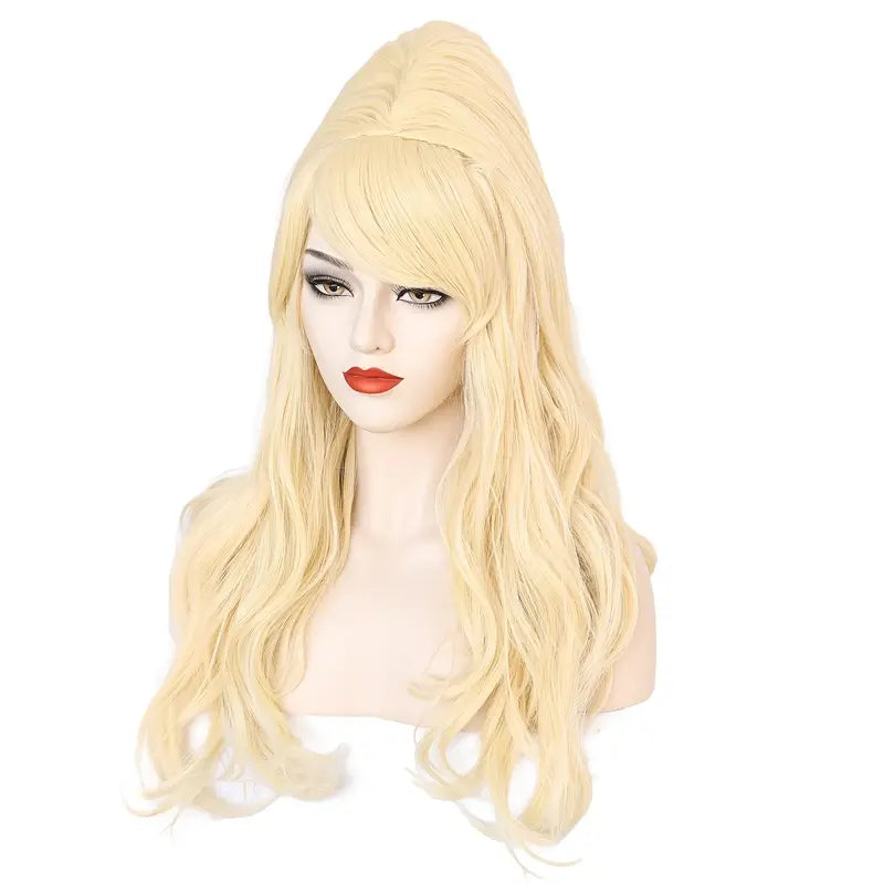 Long Wavy Blonde Big Bouffant Beehive Wig