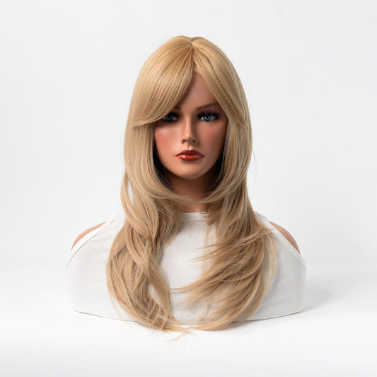 Long curly wigs for women, chemical fiber wigs