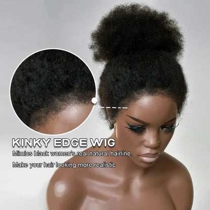 Luxurious 22" Afro Kinky Curly Lace Front Wig