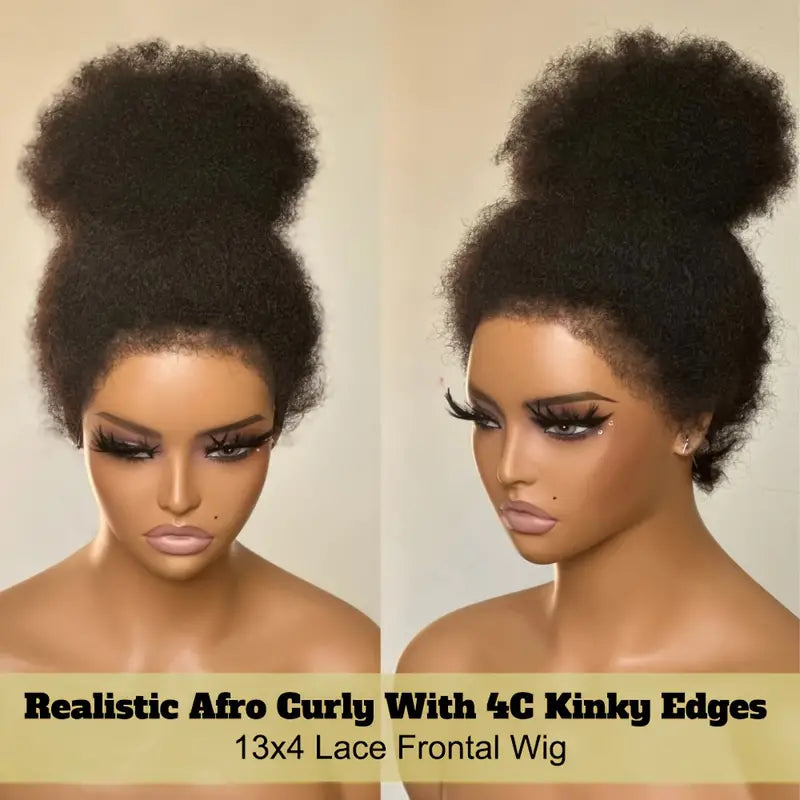 Luxurious 22" Afro Kinky Curly Lace Front Wig