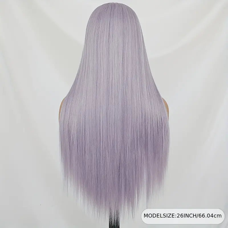 Luxurious Light Purple Synthetic Lace Front Wig