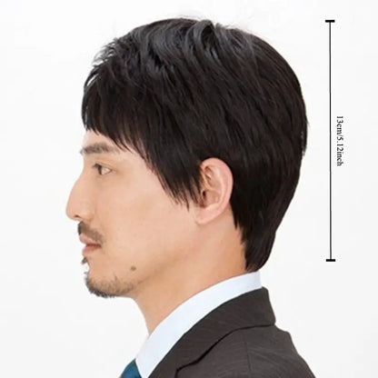 Men's Straight Textured Synthetic Hairpiece