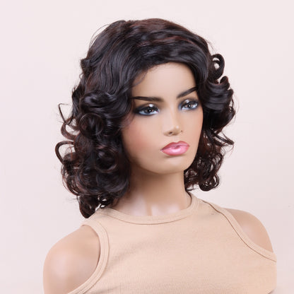 New Women's Synthetic Wig - Brown and Black Gradient Style