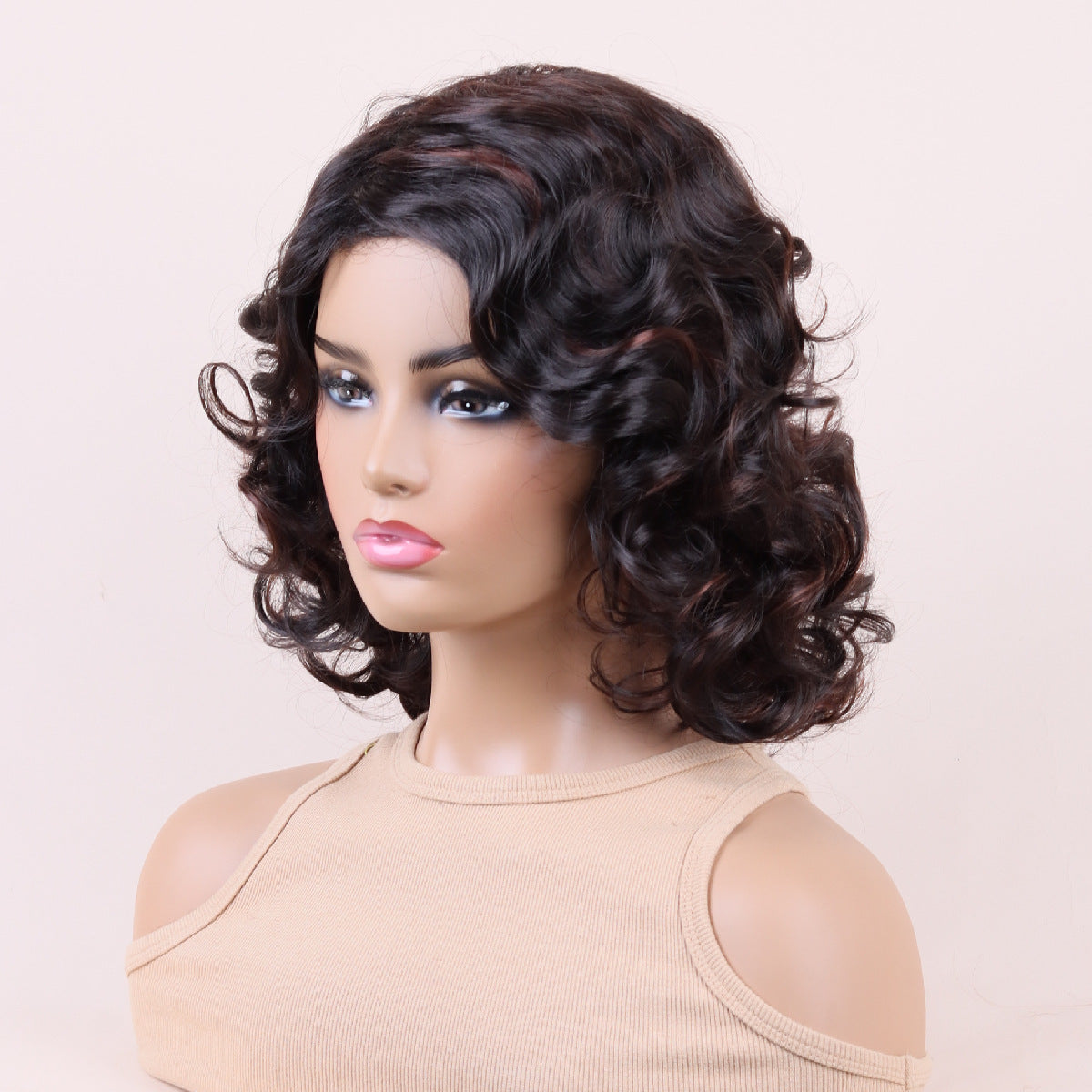 New Women's Synthetic Wig - Brown and Black Gradient Style