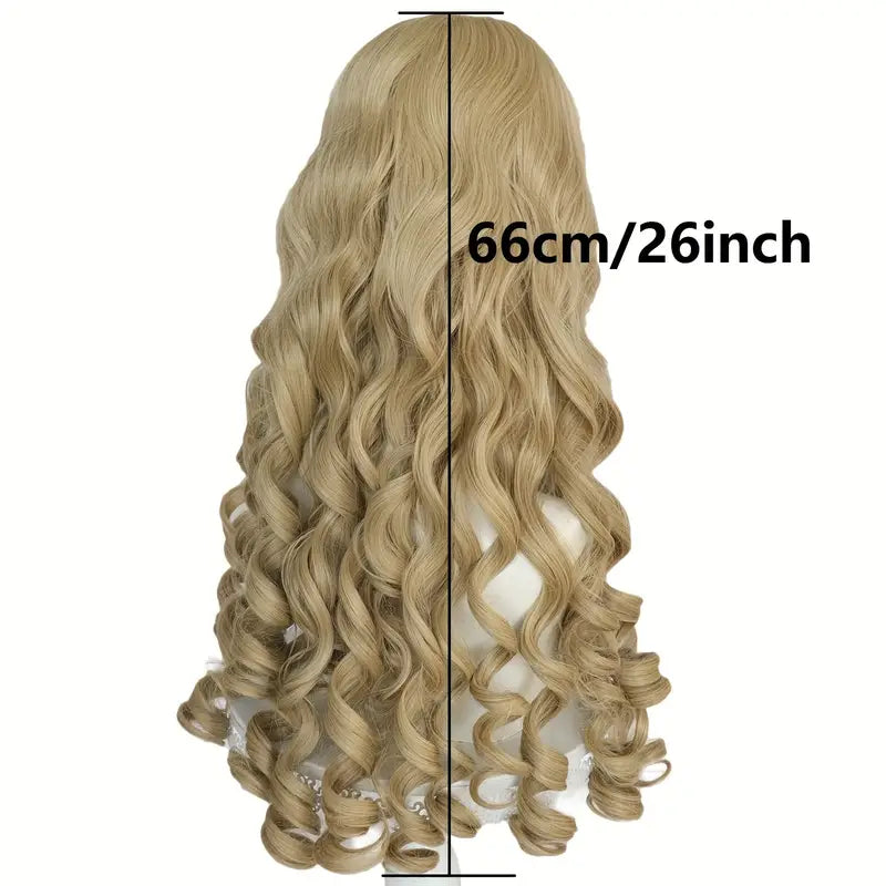 Princess Curly Wavy Long Brown Anime Cosplay Wig