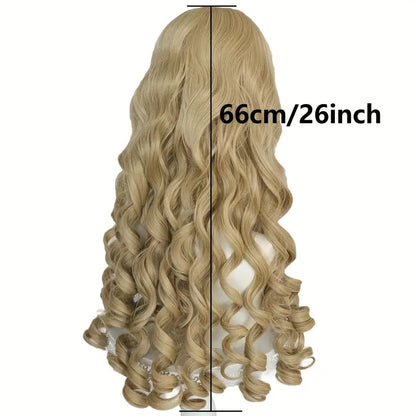 Princess Curly Wavy Long Brown Anime Cosplay Wig