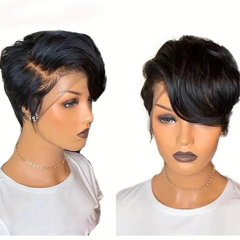 Short Pixie Cut Bob Synthetic Wig 13×4×1 Lace Front