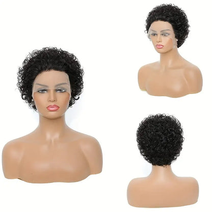 Short Pixie Cut Curly Styled Bob Wig