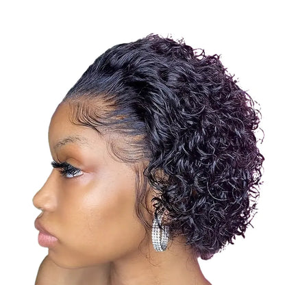 Short Pixie Cut Curly Styled Bob Wig