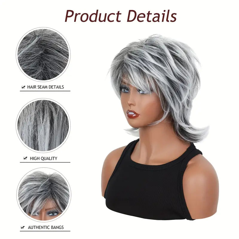 Short-Wig-Pixie-Cut-Wig-Shaggy-Layered-Fluffy-Gray-Mixed-Black