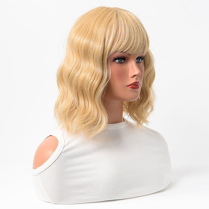 Short wavy Bob wig with bangs