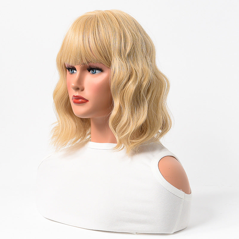 Short wavy Bob wig with bangs