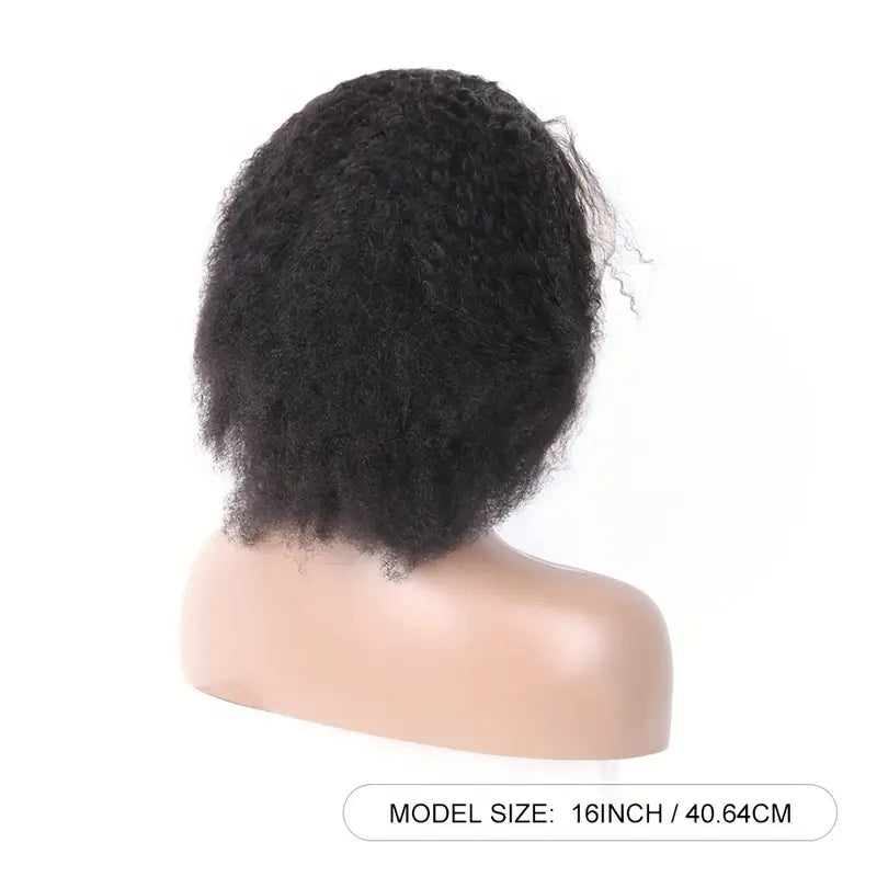 16 Inch Afro V Part Synthetic Wig