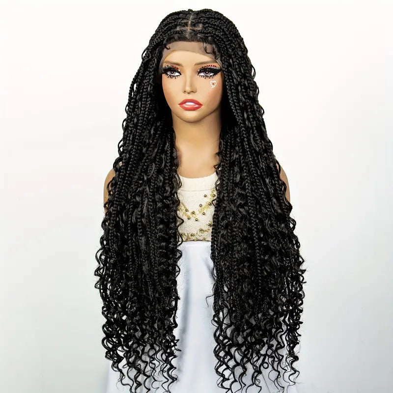 Synthetic Long Braided Hair Wigs - Boho Box Braid Style