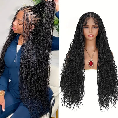 Synthetic Long Braided Hair Wigs - Boho Box Braid Style