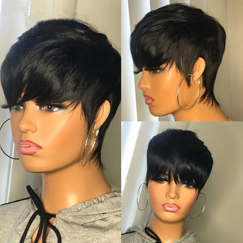 Synthetic Short Pixie Cut Wig - Sleek and Stylish