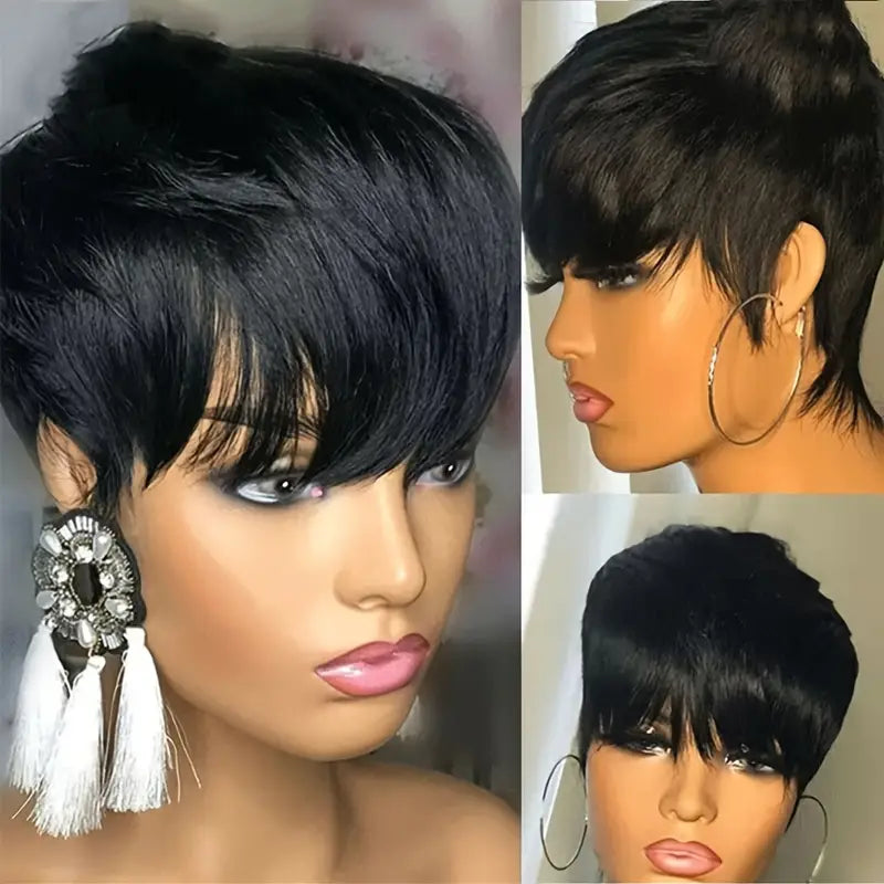 Synthetic Short Pixie Cut Wig - Sleek and Stylish