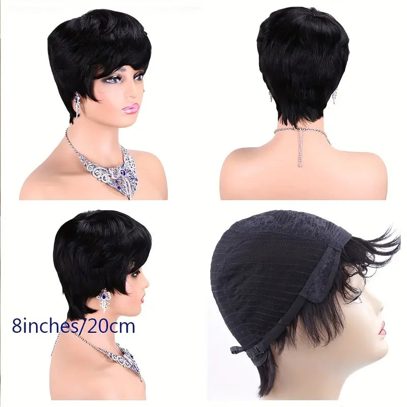 Synthetic Short Pixie Cut Wig - Sleek and Stylish