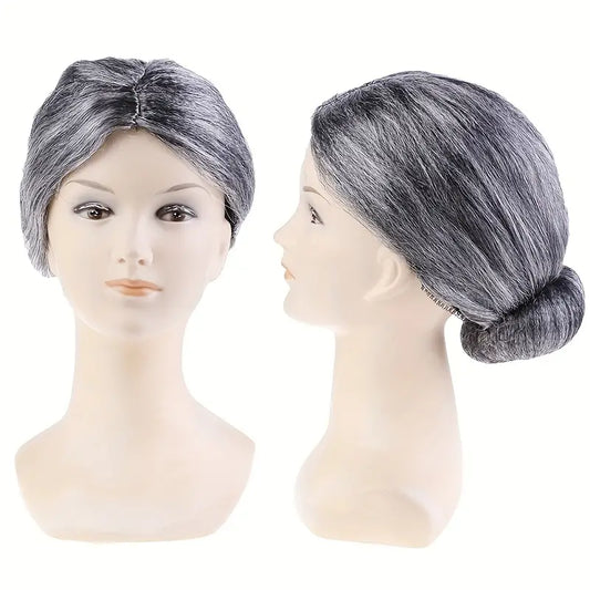 Unisex Grandma Wig - Heat Resistant, Natural-Looking Synthetic Hair