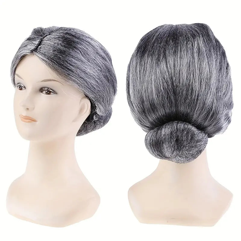 Unisex Grandma Wig - Heat Resistant, Natural-Looking Synthetic Hair