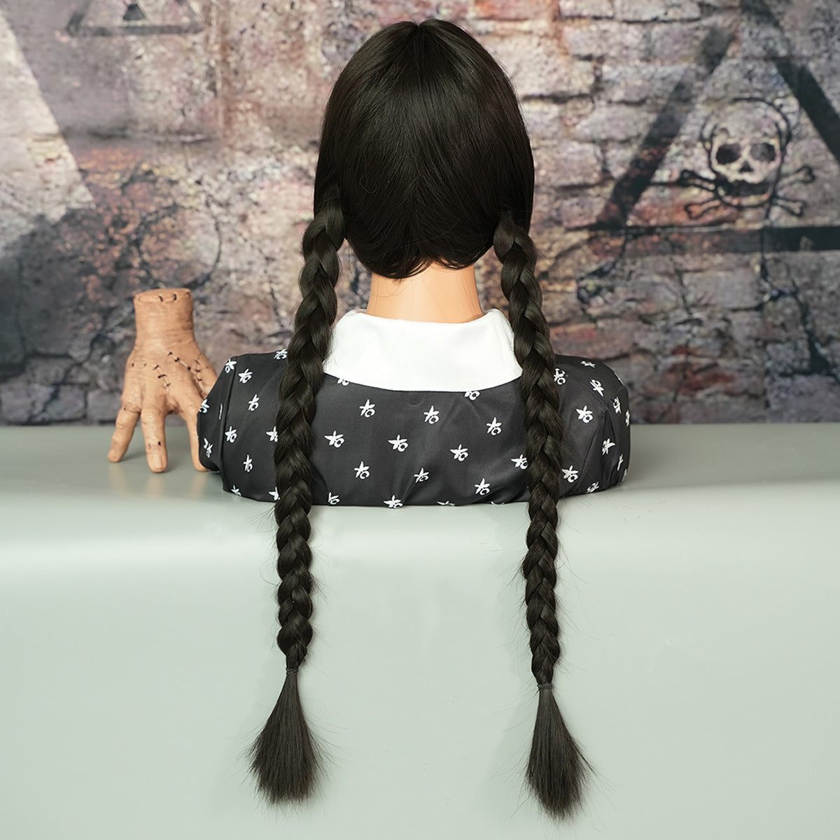 Wednesday Adams Cosplay Black Braided Wig