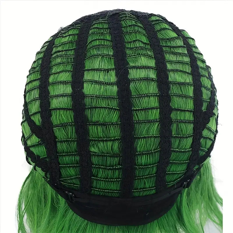 Women and Men Fluffy Short Bob Wig - Cosplay Anime Green Synthetic Hair