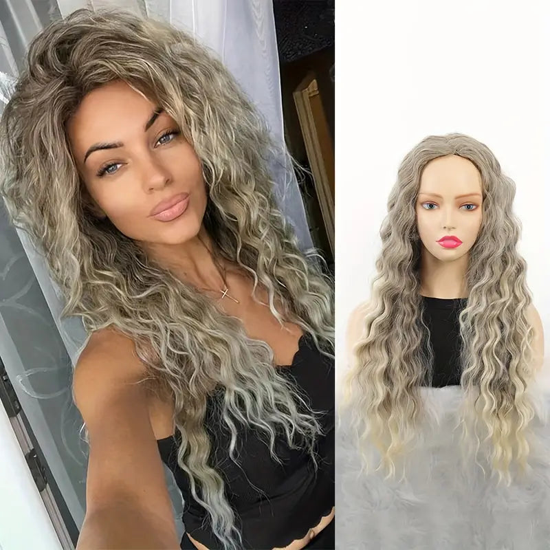 Y2K-Inspired-Ash-Blonde-Brown-Curly-Wig-with-Dark-Roots